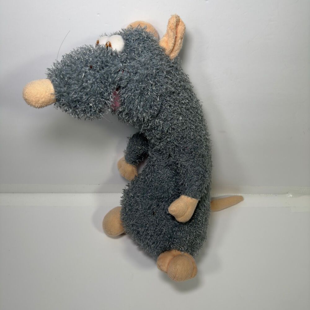 Disney Ratatouille Plush Gray Remy 8.5" Stuffed Animal Pixar Toy Factory 2007 - Picture 2 of 10